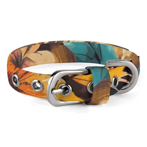 Hundehalsband für kleine und mittelgroße Haustiere, verstellbar, Oxford-Stoff, bunte Blumen, personalisierbar Hundehalsband für kleine und mittelgroße Haustiere, verstellbar, Oxford-Stoff, bunte Blumen, personalisierbar von LMNGH