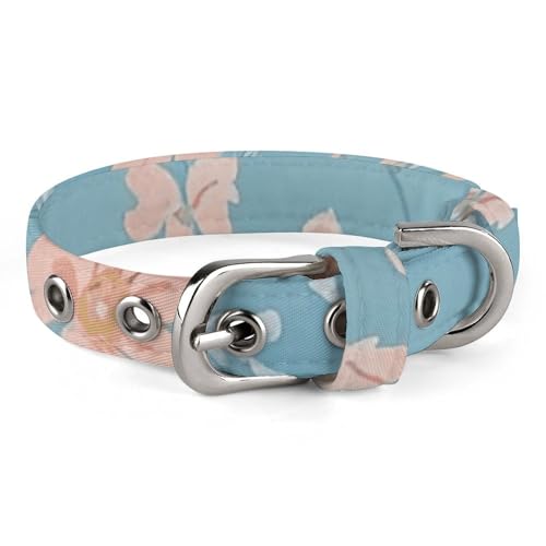 Hundehalsband für kleine und mittelgroße Haustiere, verstellbar, Oxford-Stoff, hellblauer Druck, Haustierhalsband, personalisierbar, für Katzen und Hunde Hundehalsband für kleine und mittelgroße Haustiere, verstellbar, Oxford-Stoff, hellblauer Druck, Haustierhalsband, personalisierbar, für Katzen und Hunde von LMNGH