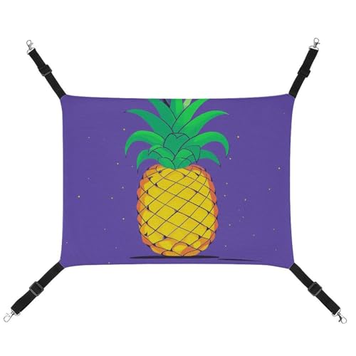 LMNGH Hängende Katzenhängematte, atmungsaktiv, zum Ausruhen, Schlafunterlage, verstellbar, mit Ananas-Zitat, bedrucktes Katzenbett, Haustier-Hängematte LMNGH Hängende Katzenhängematte, atmungsaktiv, zum Ausruhen, Schlafunterlage, verstellbar, mit Ananas-Zitat, bedrucktes Katzenbett, Haustier-Hängematte von LMNGH