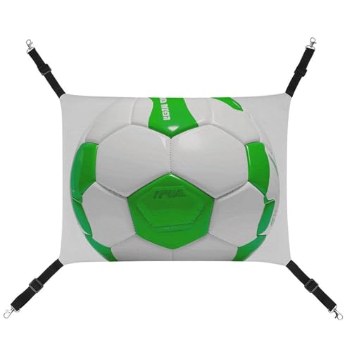 LMNGH Hängende Katzenhängematte, atmungsaktive Hängematte, ruhende Schlafunterlage, Katzen, verstellbar, Fußball, Weiß / Grün, bedruckt, Katzenbett, Haustierhängematte LMNGH Hängende Katzenhängematte, atmungsaktive Hängematte, ruhende Schlafunterlage, Katzen, verstellbar, Fußball, Weiß / Grün, bedruckt, Katzenbett, Haustierhängematte von LMNGH
