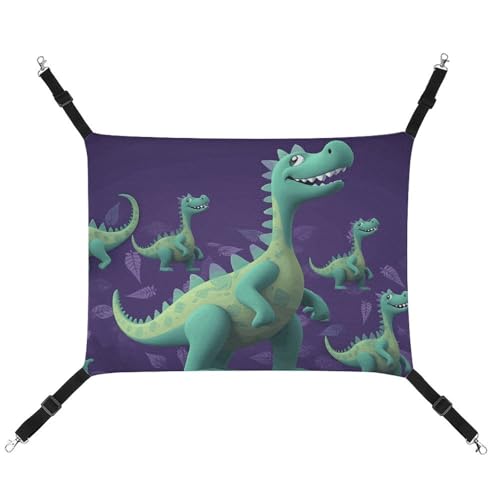 LMNGH Hängende Katzenhängematte, atmungsaktive Hängematte, ruhende Schlafunterlage für Katzen, verstellbar, Cartoon-Dinosaurier-Druck, Katzenbett, Haustier-Hängematte LMNGH Hängende Katzenhängematte, atmungsaktive Hängematte, ruhende Schlafunterlage für Katzen, verstellbar, Cartoon-Dinosaurier-Druck, Katzenbett, Haustier-Hängematte von LMNGH
