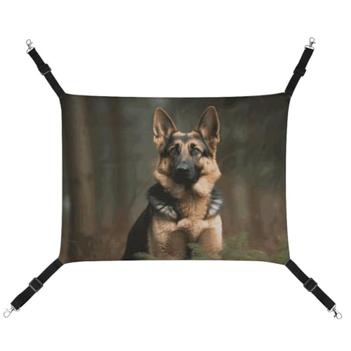 LMNGH Hängende Katzenhängematte, atmungsaktive Hängematte, ruhende Schlafunterlage für Katzen, verstellbar, Deutscher Schäferhund, bedrucktes Katzenbett, Haustierhängematte LMNGH Hängende Katzenhängematte, atmungsaktive Hängematte, ruhende Schlafunterlage für Katzen, verstellbar, Deutscher Schäferhund, bedrucktes Katzenbett, Haustierhängematte von LMNGH