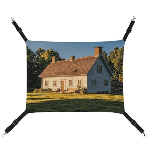 LMNGH Hängende Katzenhängematte, atmungsaktive Hängematte, ruhende Schlafunterlage für Katzen, verstellbar, Landhausstil, Bauernhaus, bedruckt, Katzenbett, Haustierhängematte LMNGH Hängende Katzenhängematte, atmungsaktive Hängematte, ruhende Schlafunterlage für Katzen, verstellbar, Landhausstil, Bauernhaus, bedruckt, Katzenbett, Haustierhängematte von LMNGH