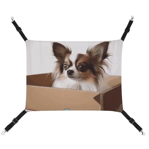 LMNGH Hängende Katzenhängematte, atmungsaktive Hängematte, ruhende Schlafunterlage für Katzen, verstellbar, Papillon in der Box, bedrucktes Katzenbett, Haustierhängematte LMNGH Hängende Katzenhängematte, atmungsaktive Hängematte, ruhende Schlafunterlage für Katzen, verstellbar, Papillon in der Box, bedrucktes Katzenbett, Haustierhängematte von LMNGH