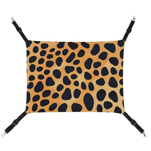 LMNGH Hängende Katzenhängematte, atmungsaktive Hängematte, ruhende Schlafunterlage für Katzen, verstellbar, Schwarz und Gold, Leopardenmuster, Katzenbett, Haustierhängematte LMNGH Hängende Katzenhängematte, atmungsaktive Hängematte, ruhende Schlafunterlage für Katzen, verstellbar, Schwarz und Gold, Leopardenmuster, Katzenbett, Haustierhängematte von LMNGH