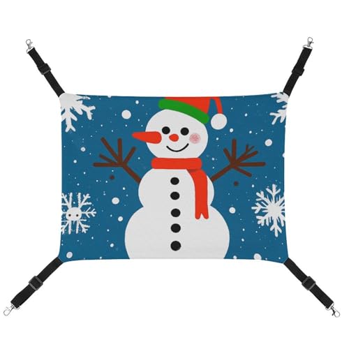 LMNGH Hängende Katzenhängematte, atmungsaktive Hängematte, ruhende Schlafunterlage für Katzen, verstellbar, Weihnachten, fröhliche Schneemänner, bedruckt, Katzenbett, Haustierhängematte LMNGH Hängende Katzenhängematte, atmungsaktive Hängematte, ruhende Schlafunterlage für Katzen, verstellbar, Weihnachten, fröhliche Schneemänner, bedruckt, Katzenbett, Haustierhängematte von LMNGH