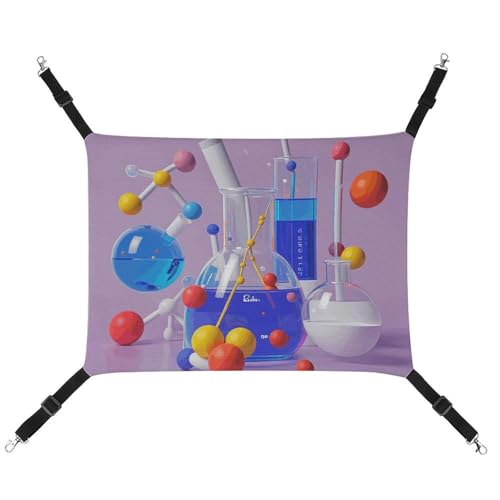 LMNGH Hängende Katzenhängematte, atmungsaktive Hängematte, ruhende Schlafunterlage für Katzen, verstellbar, abstrakte Wissenschaft, Chemie, Illustration, 3D-gedrucktes Katzenbett, Haustierhängematte LMNGH Hängende Katzenhängematte, atmungsaktive Hängematte, ruhende Schlafunterlage für Katzen, verstellbar, abstrakte Wissenschaft, Chemie, Illustration, 3D-gedrucktes Katzenbett, Haustierhängematte von LMNGH