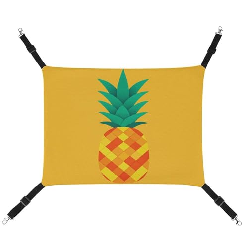 LMNGH Hängende Katzenhängematte, atmungsaktive Hängematte, ruhende Schlafunterlage für Katzen, verstellbar, tropische Ananas, hawaiianisches bedrucktes Katzenbett, Haustierhängematte LMNGH Hängende Katzenhängematte, atmungsaktive Hängematte, ruhende Schlafunterlage für Katzen, verstellbar, tropische Ananas, hawaiianisches bedrucktes Katzenbett, Haustierhängematte von LMNGH