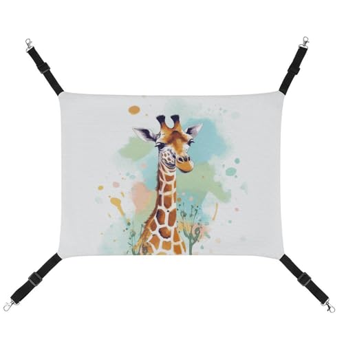 LMNGH Hängende Katzenhängematte, atmungsaktive Hängematte, ruhende Schlafunterlage für Katzen, verstellbare Giraffe, Kunst, Illustration, bedrucktes Katzenbett, Haustierhängematte LMNGH Hängende Katzenhängematte, atmungsaktive Hängematte, ruhende Schlafunterlage für Katzen, verstellbare Giraffe, Kunst, Illustration, bedrucktes Katzenbett, Haustierhängematte von LMNGH