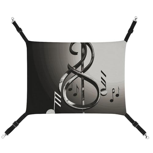 LMNGH Hängende Katzenhängematte, atmungsaktive Hängematte, ruhende Schlafunterlage für Katzen, verstellbares Musiksymbol, bedrucktes Katzenbett, Haustierhängematte LMNGH Hängende Katzenhängematte, atmungsaktive Hängematte, ruhende Schlafunterlage für Katzen, verstellbares Musiksymbol, bedrucktes Katzenbett, Haustierhängematte von LMNGH
