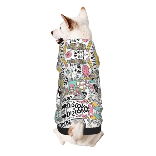 Comic Ar Hunde-Kapuzenpullover für kleine Hunde, warm, weich und atmungsaktiv, leicht zu tragen, für Winter und Herbst, warm von LMNvbz