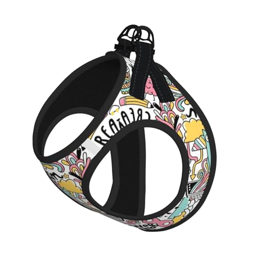 Comic Ar Hundegeschirr, verstellbar, mit Leine, Set für Katzen und Hunde, weich, atmungsaktiv, für Kätzchen, Welpen, Netzweste mit reflektierendem Design, ausbruchsichere Leine für kleine Haustiere Comic Ar Hundegeschirr, verstellbar, mit Leine, Set für Katzen und Hunde, weich, atmungsaktiv, für Kätzchen, Welpen, Netzweste mit reflektierendem Design, ausbruchsichere Leine für kleine Haustiere von LMNvbz