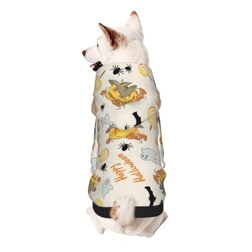 Halloween-Kapuzenpullover mit Kürbis- und Eulen-Aufdruck, für kleine Hunde, warm, weich und atmungsaktiv, leicht zu tragen, für Winter und Herbst, warm Halloween-Kapuzenpullover mit Kürbis- und Eulen-Aufdruck, für kleine Hunde, warm, weich und atmungsaktiv, leicht zu tragen, für Winter und Herbst, warm von LMNvbz