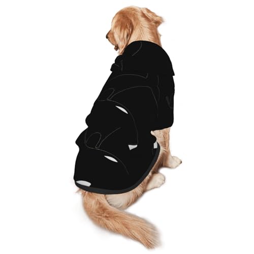 Hunde-Kapuzenpullover, Motiv: Killerwal, Delfin, Ozean, warm, weich und atmungsaktiv, mit Kapuze für mittelgroße bis große Hunde, leicht zu tragen, für Winter und Herbst von LMNvbz