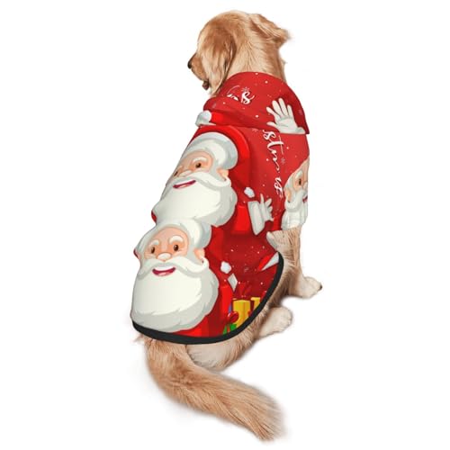Hunde-Kapuzenpullover mit Aufdruck "Merry Christmas", warm, weich und atmungsaktiv, für mittelgroße bis große Hunde, leicht zu tragen, für Winter und Herbst Hunde-Kapuzenpullover mit Aufdruck "Merry Christmas", warm, weich und atmungsaktiv, für mittelgroße bis große Hunde, leicht zu tragen, für Winter und Herbst von LMNvbz