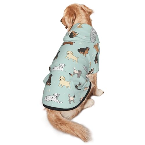 Hunde-Kapuzenpullover mit Hunde-Aufdruck, warm, weich und atmungsaktiv, mit Kapuze für mittelgroße bis große Hunde, leicht zu tragen, für Winter und Herbst Hunde-Kapuzenpullover mit Hunde-Aufdruck, warm, weich und atmungsaktiv, mit Kapuze für mittelgroße bis große Hunde, leicht zu tragen, für Winter und Herbst von LMNvbz