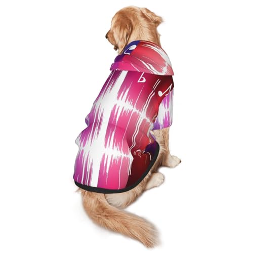 Hunde-Kapuzenpullover mit Musiknoten-Aufdruck, warm, weich und atmungsaktiv, für mittelgroße bis große Hunde, leicht zu tragen, für Winter und Herbst Hunde-Kapuzenpullover mit Musiknoten-Aufdruck, warm, weich und atmungsaktiv, für mittelgroße bis große Hunde, leicht zu tragen, für Winter und Herbst von LMNvbz