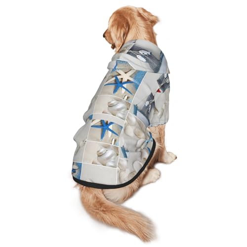 Hunde-Kapuzenpullover mit Seestern- und Leuchtturm-Aufdruck, warm, weich und atmungsaktiv, für mittelgroße bis große Hunde, leicht zu tragen, für Winter und Herbst Hunde-Kapuzenpullover mit Seestern- und Leuchtturm-Aufdruck, warm, weich und atmungsaktiv, für mittelgroße bis große Hunde, leicht zu tragen, für Winter und Herbst von LMNvbz