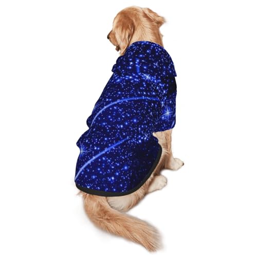 Hunde-Kapuzenpullover mit Sternschnuppenmotiv, warm, weich und atmungsaktiv, für mittelgroße bis große Hunde, leicht zu tragen, für Winter und Herbst von LMNvbz