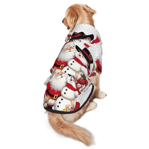 Hunde-Kapuzenpullover mit Weihnachtsmann-Aufdruck, warm, weich und atmungsaktiv, für mittelgroße bis große Hunde, leicht zu tragen, für Winter und Herbst Hunde-Kapuzenpullover mit Weihnachtsmann-Aufdruck, warm, weich und atmungsaktiv, für mittelgroße bis große Hunde, leicht zu tragen, für Winter und Herbst von LMNvbz