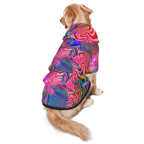 Hunde-Kapuzenpullover mit buntem Aufdruck, warm, weich und atmungsaktiv, mit Kapuze für mittelgroße bis große Hunde, leicht zu tragen, für Winter und Herbst Hunde-Kapuzenpullover mit buntem Aufdruck, warm, weich und atmungsaktiv, mit Kapuze für mittelgroße bis große Hunde, leicht zu tragen, für Winter und Herbst von LMNvbz