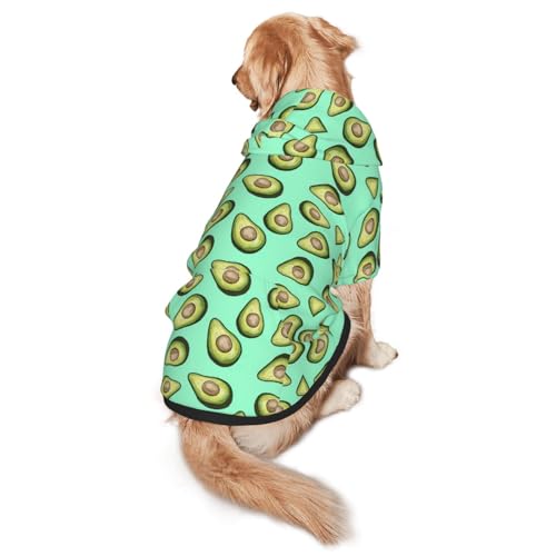 Hunde-Kapuzenpullover mit frischen tropischen Früchten und Avocado-Druck, warm, weich und atmungsaktiv, mit Kapuze für mittelgroße bis große Hunde, leicht zu tragen, für Winter und Herbst Hunde-Kapuzenpullover mit frischen tropischen Früchten und Avocado-Druck, warm, weich und atmungsaktiv, mit Kapuze für mittelgroße bis große Hunde, leicht zu tragen, für Winter und Herbst von LMNvbz
