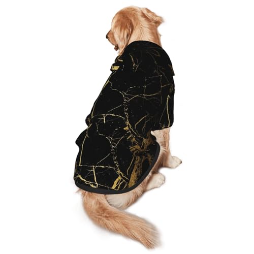 Hunde-Kapuzenpullover mit goldfarbener Marmorierstruktur, warm, weich und atmungsaktiv, für mittelgroße bis große Hunde, leicht zu tragen, für Winter und Herbst Hunde-Kapuzenpullover mit goldfarbener Marmorierstruktur, warm, weich und atmungsaktiv, für mittelgroße bis große Hunde, leicht zu tragen, für Winter und Herbst von LMNvbz