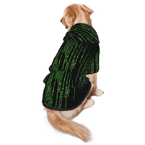 Hunde-Kapuzenpullover mit grünem Zahlenmotiv, warm, weich und atmungsaktiv, für mittelgroße bis große Hunde, leicht zu tragen, für Winter und Herbst Hunde-Kapuzenpullover mit grünem Zahlenmotiv, warm, weich und atmungsaktiv, für mittelgroße bis große Hunde, leicht zu tragen, für Winter und Herbst von LMNvbz