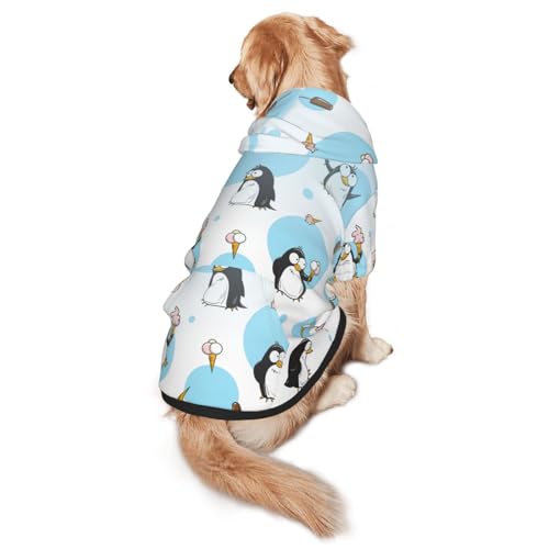 Hunde-Kapuzenpullover mit süßem Pinguin-Aufdruck, warm, weich und atmungsaktiv, für mittelgroße bis große Hunde, leicht zu tragen, für Winter und Herbst Hunde-Kapuzenpullover mit süßem Pinguin-Aufdruck, warm, weich und atmungsaktiv, für mittelgroße bis große Hunde, leicht zu tragen, für Winter und Herbst von LMNvbz