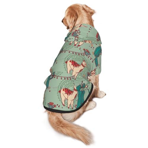 Llamas Hunde-Kapuzenpullover, warm, weich und atmungsaktiv, mit Kapuze für mittelgroße bis große Hunde, leicht zu tragen, für Winter und Herbst Llamas Hunde-Kapuzenpullover, warm, weich und atmungsaktiv, mit Kapuze für mittelgroße bis große Hunde, leicht zu tragen, für Winter und Herbst von LMNvbz