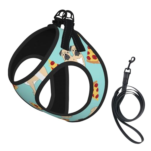 Pizza-Party Bedrucktes verstellbares Geschirr für Katzen und Hunde, weiche, atmungsaktive Kätzchen-Welpen-Netzweste mit reflektierendem Design, ausbruchsichere Leine für kleine Haustiere Pizza-Party Bedrucktes verstellbares Geschirr für Katzen und Hunde, weiche, atmungsaktive Kätzchen-Welpen-Netzweste mit reflektierendem Design, ausbruchsichere Leine für kleine Haustiere von LMNvbz