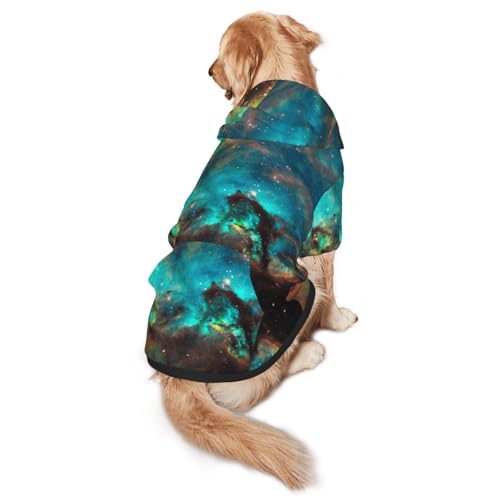 Universe Galaxy Weltraum-Print Hunde-Kapuzenpullover, Haustier-Sweatshirt, warm, weich und atmungsaktiv, mit Kapuze für mittelgroße bis große Hunde, leicht zu tragen, für Winter und Herbst Universe Galaxy Weltraum-Print Hunde-Kapuzenpullover, Haustier-Sweatshirt, warm, weich und atmungsaktiv, mit Kapuze für mittelgroße bis große Hunde, leicht zu tragen, für Winter und Herbst von LMNvbz