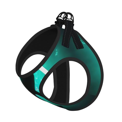 Verstellbares Geschirr-Set für Katzen und Hunde, Delfin-Unterwasser-Schwarzwal-Druck, weich, atmungsaktiv, Kätzchen-Welpen-Netzweste mit reflektierendem Design, ausbruchsichere Leine für kleine von LMNvbz