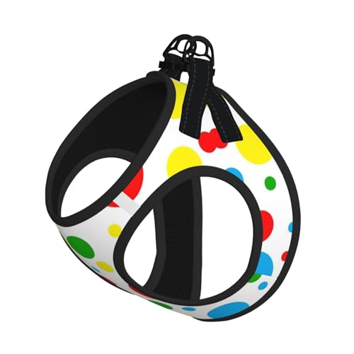 Verstellbares Geschirr-Set für Katzen und Hunde, bunt, gepunktet, weich, atmungsaktiv, für Kätzchen, Welpen, Netzweste mit reflektierendem Design, ausbruchsichere Leine für kleine Haustiere Verstellbares Geschirr-Set für Katzen und Hunde, bunt, gepunktet, weich, atmungsaktiv, für Kätzchen, Welpen, Netzweste mit reflektierendem Design, ausbruchsichere Leine für kleine Haustiere von LMNvbz