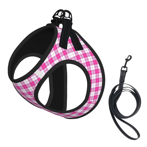 Verstellbares Geschirr-Set für Katzen und Hunde, weich, atmungsaktiv, mit reflektierendem Design, ausbruchsichere Leine für kleine Haustiere, Rot Verstellbares Geschirr-Set für Katzen und Hunde, weich, atmungsaktiv, mit reflektierendem Design, ausbruchsichere Leine für kleine Haustiere, Rot von LMNvbz