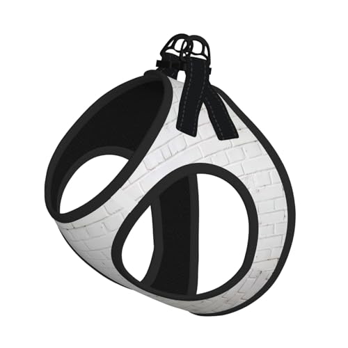 Verstellbares Geschirr-Set für Katzen und Hunde, weich, atmungsaktiv, mit reflektierendem Design, ausbruchsichere Leine für kleine Haustiere, altweißes Ziegelstein-Design Verstellbares Geschirr-Set für Katzen und Hunde, weich, atmungsaktiv, mit reflektierendem Design, ausbruchsichere Leine für kleine Haustiere, altweißes Ziegelstein-Design von LMNvbz