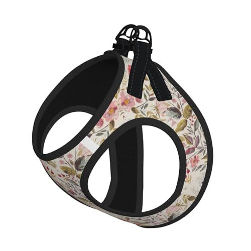 Verstellbares Geschirr mit Blumenblatt-Druck, für Katzen und Hunde, weich, atmungsaktiv, Kätzchen-Welpen-Netzweste mit reflektierendem Design, ausbruchsichere Leine für kleine Haustiere Verstellbares Geschirr mit Blumenblatt-Druck, für Katzen und Hunde, weich, atmungsaktiv, Kätzchen-Welpen-Netzweste mit reflektierendem Design, ausbruchsichere Leine für kleine Haustiere von LMNvbz
