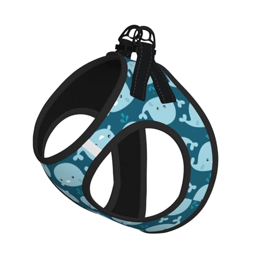 Verstellbares Geschirr mit Cartoon-Wal-Motiv, für Katzen und Hunde, weich, atmungsaktiv, für Kätzchen, Welpen, Netzweste mit reflektierendem Design, ausbruchsichere Leine für kleine Haustiere Verstellbares Geschirr mit Cartoon-Wal-Motiv, für Katzen und Hunde, weich, atmungsaktiv, für Kätzchen, Welpen, Netzweste mit reflektierendem Design, ausbruchsichere Leine für kleine Haustiere von LMNvbz