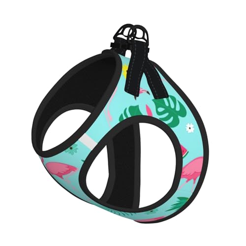 Verstellbares Geschirr mit Flamingo-Eiscreme-Aufdruck für Katzen und Hunde, weich, atmungsaktiv, Kätzchen-Welpen-Netzweste mit reflektierendem Design, ausbruchsichere Leine für kleine Haustiere Verstellbares Geschirr mit Flamingo-Eiscreme-Aufdruck für Katzen und Hunde, weich, atmungsaktiv, Kätzchen-Welpen-Netzweste mit reflektierendem Design, ausbruchsichere Leine für kleine Haustiere von LMNvbz