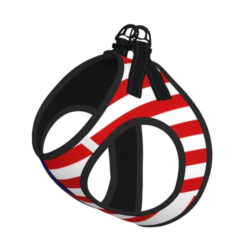 Verstellbares Geschirr mit Malaysia-Flagge, Set für Katzen und Hunde, weich, atmungsaktiv, Kätzchen-Welpen-Netzweste mit reflektierendem Design, ausbruchsichere Leine für kleine Haustiere von LMNvbz