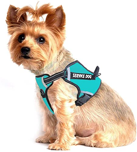 LMOBXEVL Service-Hundegeschirr, kein Ziehen, Hundegeschirr mit Griff, verstellbar, reflektierend, für kleine und mittelgroße Hunderassen, Wandern, einfache Kontrolle von LMOBXEVL
