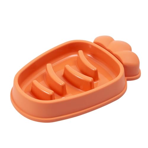 Hundenapf für langsames Fressen, Karottenform, Blähungsstopp, rutschfest, für kleine, mittelgroße Hunde, Katzen, interaktives Labyrinth-Design, gesundes Essen von LNHAS