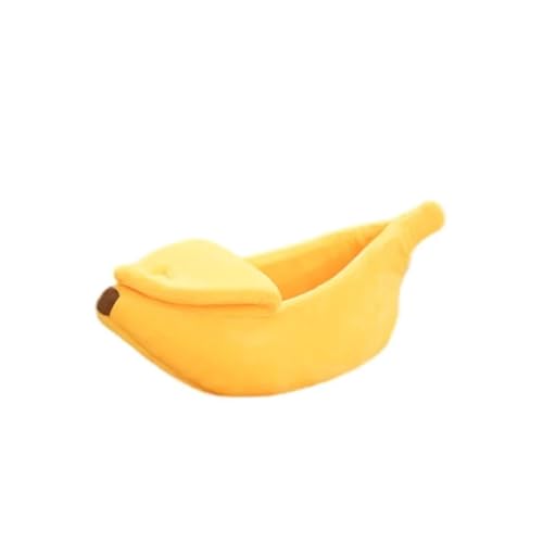 LNHAS Banana Katzenbett, weich, bequem, warm, Haustiermatte für Katzen und Hunde, tragbar, langlebig, gemütlicher Korb mit niedlichem Design (L) von LNHAS