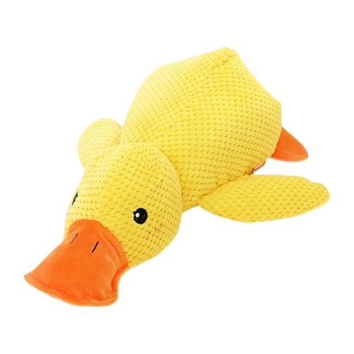 LNHAS Langlebiges Kauspielzeug für Hunde mit Quackgeräusch – Angstabbau Gummiente für ängstliche Haustiere, interaktives Quietschspielzeug, Stressabbau bei Gewittern (S) von LNHAS