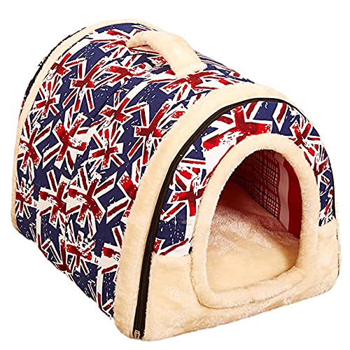 LNXYQ Katzenbett für Hunde und weiche und heiße Matratze für Hundezelt-Reisflagge_S 35X30X28cm von LNXYQ