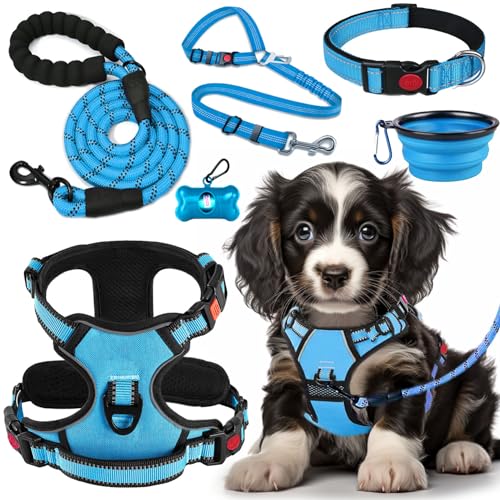 LOBEVE Anti-Zug Hundegeschirr Set mit Halsband & Leine | Inkl. Auto Sicherheitsgurt, Faltbare Näpfe & Kotbeutelspender | Für kleine bis große Hunde | Ideal für Spaziergänge, Training & Reisen LOBEVE Anti-Zug Hundegeschirr Set mit Halsband & Leine | Inkl. Auto Sicherheitsgurt, Faltbare Näpfe & Kotbeutelspender | Für kleine bis große Hunde | Ideal für Spaziergänge, Training & Reisen von LOBEVE