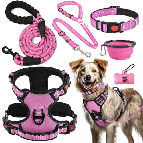 LOBEVE Anti-Zug Hundegeschirr Set mit Halsband & Leine | Inkl. Auto Sicherheitsgurt, Faltbare Näpfe & Kotbeutelspender | Für kleine bis große Hunde | Ideal für Spaziergänge, Training & Reisen LOBEVE Anti-Zug Hundegeschirr Set mit Halsband & Leine | Inkl. Auto Sicherheitsgurt, Faltbare Näpfe & Kotbeutelspender | Für kleine bis große Hunde | Ideal für Spaziergänge, Training & Reisen von LOBEVE