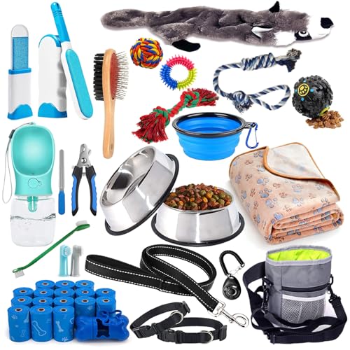 Lobeve [Upgrade-Version] Welpen-Set, 39 Stück Welpen-Starter-Set für kleine und mittelgroße Hunde, perfektes Willkommensgeschenk für Neue Welpen von LOBEVE