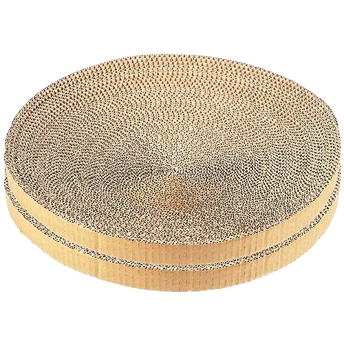 LOGOFUN 2 Stück Katzenkratzer Ersatzpads Nachfüllkissen Katzenkratzpad Karton Runde Kratzschale für Indoor Kätzchen LOGOFUN 2 Stück Katzenkratzer Ersatzpads Nachfüllkissen Katzenkratzpad Karton Runde Kratzschale für Indoor Kätzchen von LOGOFUN