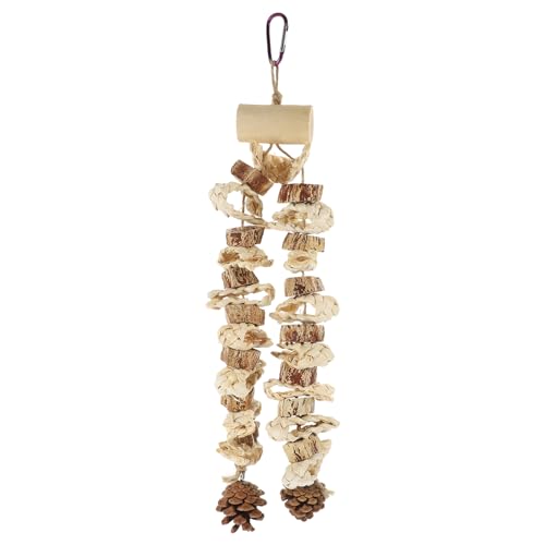 LOGOFUN Vogelspielzeug für Papageien, Naturholz, Kauspielzeug mit Tannenzapfen, Vogelkäfig, Beißspielzeug für kleine Sittiche, Nymphensittiche, Sittiche, Finken, Wellensittiche, Papageien, Liebesvögel LOGOFUN Vogelspielzeug für Papageien, Naturholz, Kauspielzeug mit Tannenzapfen, Vogelkäfig, Beißspielzeug für kleine Sittiche, Nymphensittiche, Sittiche, Finken, Wellensittiche, Papageien, Liebesvögel von LOGOFUN